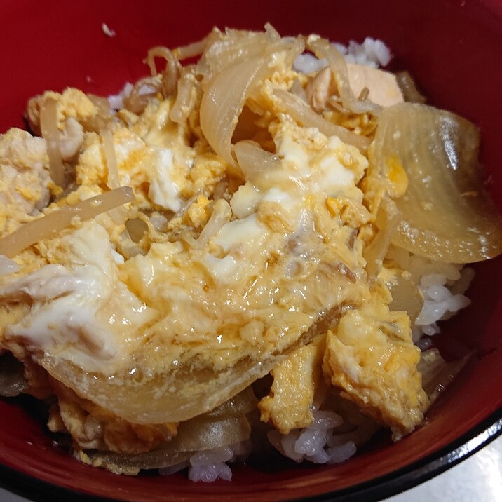 鶏ささみで親子丼風＊